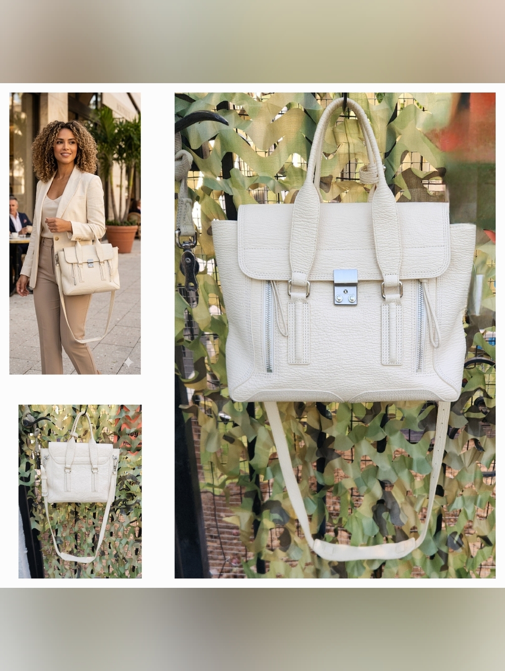 This is an authentic 3.1 PHILLIP LIM Textured Calfskin Pashli Bag